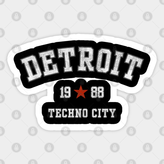 Detroit Techno City 1988 Sticker by Stylecombinator